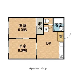 リリーベル【1階】の間取り