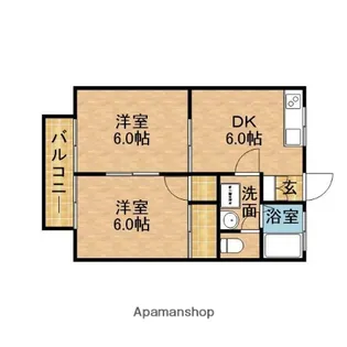 スカイハイツTODA【2階】の間取り