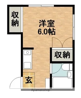 キューノハウス【2B号室】の間取り