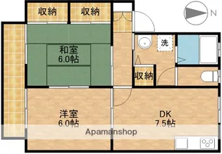 プラースB【2階】の間取り