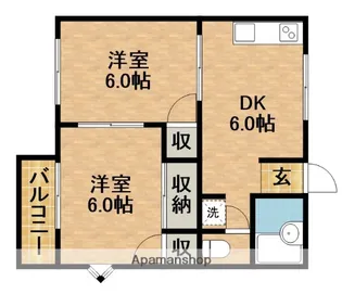 コーポSUZUKI【2階】の間取り