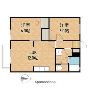 ミーテルーチェ村松【1階】の間取り
