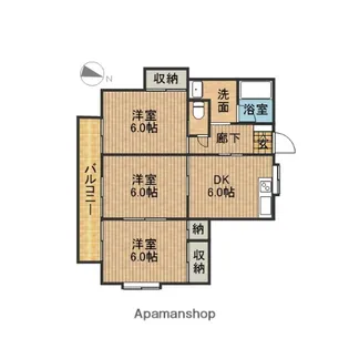 レジデンス高田Ⅱ【2階】の間取り