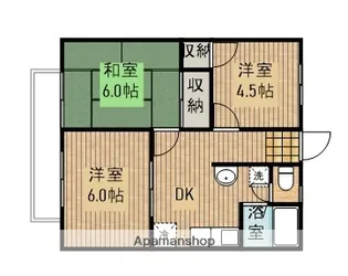 サンビレッチC【202号室】の間取り