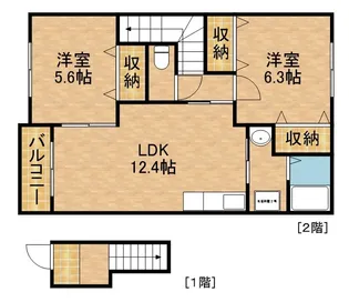 ニューアーバンB【2階】の間取り