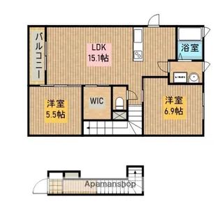 エルスールA【2階】の間取り