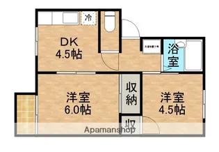 プレジール緑ヶ丘【2階】の間取り