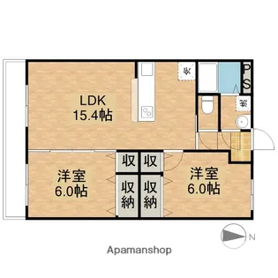クレアールⅡ【3階】の間取り