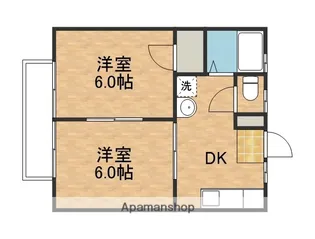 サンライフ小笠【202号室】の間取り