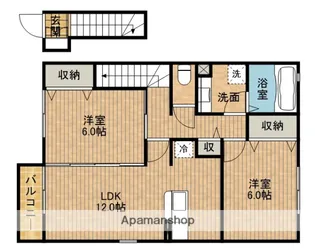 スカイブルー【2階】の間取り