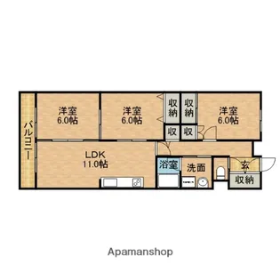 スカイコートエターナル【2階】の間取り
