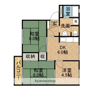 フレグランスにしがたA【1階】の間取り
