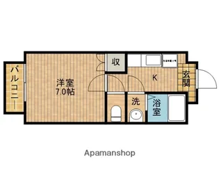 ニューリバティ青島Ⅱ【A号室】の間取り