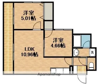 サウスコート【5階】の間取り
