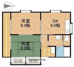 レ・アール小池A【202号室】の間取り