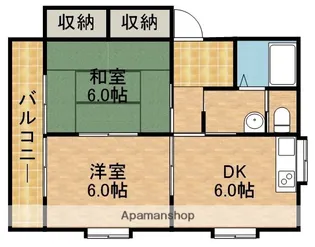レ・アール小池A【201号室】の間取り