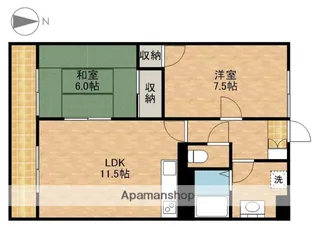 ヴィーブルオガイ【2階】の間取り
