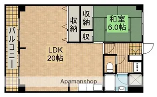 キャトルセゾン【6階】の間取り