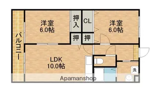 マンション紫雲E【3階】の間取り