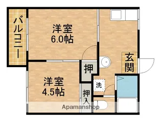 フォーブルパレス【101号室】の間取り