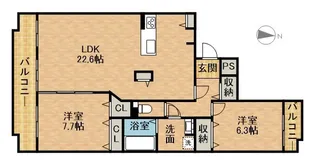 ライフインサーラ【4階】の間取り