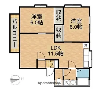 ガーデンハイムA【2階】の間取り