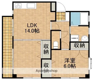 カーサ鴨江【3階】の間取り