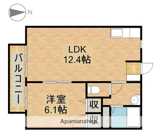 ヴェルジェサークⅡ【2階】の間取り
