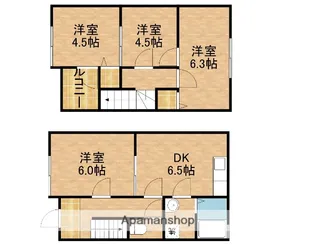 静岡県袋井市村松【テラスハウス】の間取り