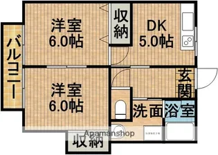 ハイツ小沢Ⅲ【202号室】の間取り