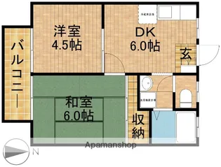ウイングASANAC【2階】の間取り