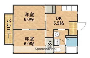 ルミエール宮の西【201号室】の間取り