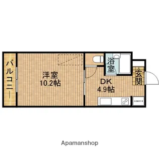 ラント【102号室】の間取り