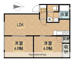 パレフローラA【2階】の間取り