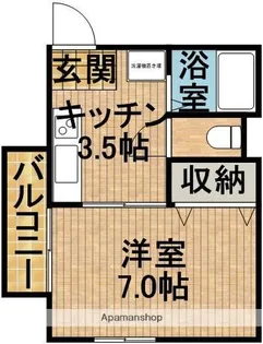 ロワイム345【201号室】の間取り