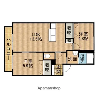 ラフィネ【1階】の間取り