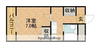 ベルハウス和地山A【306号室】の間取り