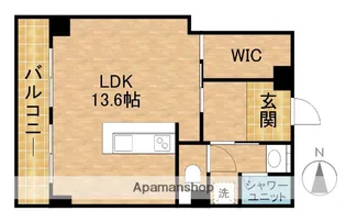 ホリホックイン八幡【606号室】の間取り