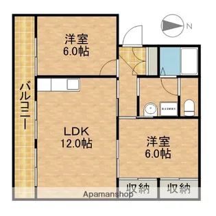 パークハイツ【1階】の間取り
