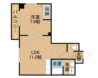 ザ・レジデンス元魚【2階】の間取り