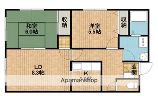 静岡県浜松市中央区福塚町【テラスハウス】の間取り