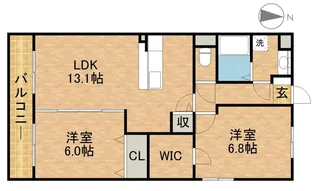 T.WOOD【3階】の間取り