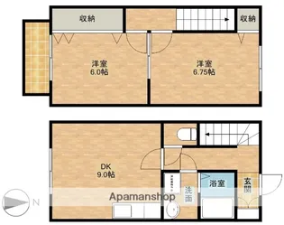静岡県浜松市中央区有玉台3丁目【テラスハウス】の間取り