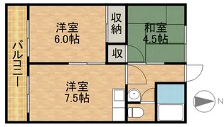 シティハイムワタナベ【2階】の間取り