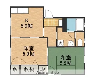城の里D【1階】の間取り