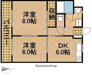メゾンドフルール【3階】の間取り