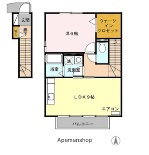 モナリエコートA【201号室】の間取り