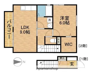 モナリエコートA【2階】の間取り