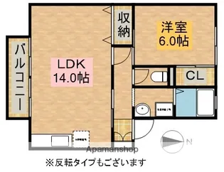 スカイハイツC【2階】の間取り