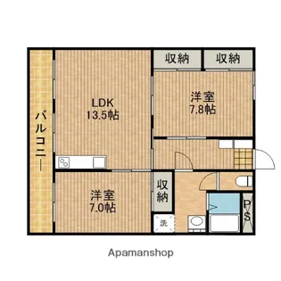 コーポラス小石川【2階】の間取り